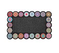 Douceur d'Intérieur, Tapis Rectangle (45 x 75 cm) Rosacolor Gris, Relief Caoutchouc