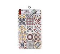 douceur d'intérieur, Tapis Rectangle (45 x 75 cm) Salou Orange, Mousse Imprimée