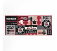 Tapis de Cuisine ""Digital Menu"" 50x120cm Rouge