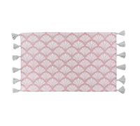Douceur d'Intérieur, Tapis Rectangle (50 x 80 cm) Artchic Rose, Coton Imprimé Argent