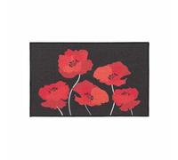 Douceur d'Intérieur, Tapis Rectangle (50 x 80 cm) Coquelicots, Imprimé Digital