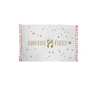 Douceur d'Intérieur, Tapis Rectangle (50 x 80 cm) Danseuse Etoile, Coton Imprimé Or