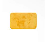 Douceur d'Intérieur, Tapis Rectangle (50 x 80 cm) Flanou Jaune, Flanelle Unie