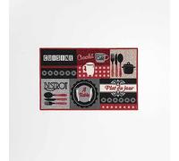 Douceur d'Intérieur, Tapis Rectangle (50 x 80 cm) Menu Rouge, Imprimé Digital