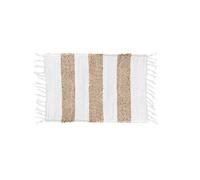 Douceur d'Intérieur, 3 Serviettes de Table (40 x 40 cm) Silvery Blanc/Argent, Polyester Finition Fils Métallisés