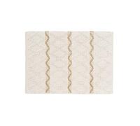 Douceur d'Intérieur, Tapis Rectangle (60 x 90 cm) Belem Naturel, Coton & Polyester Fantaisie et Fils Métallisés