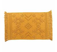 Douceur d'Intérieur, Tapis Rectangle à Franges (60 x 90 cm) Cilaos Safran, Coton Jacquard