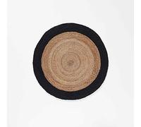 Douceur d'Intérieur Tapis rond jute "Salem" 90 cm Noir