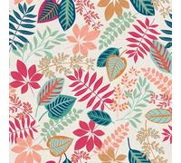Douceur d'Intérieur, Tissu Enduit (RLX 1,40mx20m) Caroline Rose, Coton/Polyester Imprimé