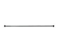 Douceur d'Intérieur, Tringle à Rideaux Extensible (80 < 110 cm) Fleurella Anthracite, Fer Forgé
