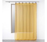 Rideau Voilage à Anneaux Linka 140x240cm Jaune