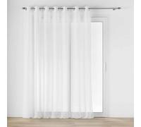 Douceur d'Intérieur, Voilage à Œillets (240 x 240 cm) Carlin Naturel, Voile Tissé