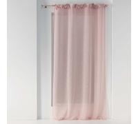 Douceur d'Intérieur, Voilage à Nouettes (140 x 240 Cm) Charlotte Rose, Voile Tissé