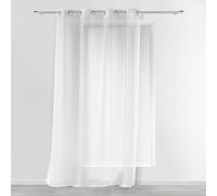 douceur d'intérieur, Voilage à Oeillets (135 x 240 cm) Voiline Blanc, Voile Uni