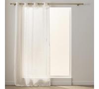 Douceur d'Intérieur, Voilage à Oeillets (137 x 260 cm) Kalia Naturel, Polyester Lin
