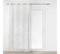 Douceur d'Intérieur – Voilage à œillets Lunile Naturel 137 x 280 cm, voile sablé imprimé