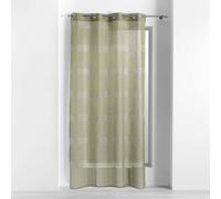 Homemaison Voilage à œillets Ajouréla 140 x 240 cm Voile sablé Kaki