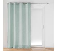 Douceur d'Intérieur – Voilage à œillets Cloris – Effet lin tissé, tamisant – 140 x 240 cm Bleu