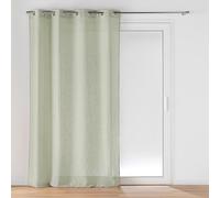 Douceur d'Intérieur – Voilage à œillets Cloris – Effet lin tissé 140 x 240 cm – Sauge