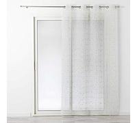 Rideau Voilage à Œillets "Dixiea" 140x240cm Or Blanc G