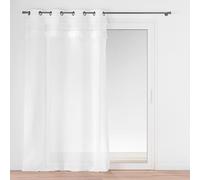 Douceur d'Intérieur – Voilage à œillets Frangina – Voile sablé avec franges – 140 x 240 cm