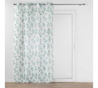 Douceur d'Intérieur, Voilage à Oeillets (140 x 240 cm) Leandre Vert, Voile Sablé Imprimé