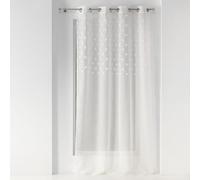 Voilage a oeillets 140 x 240 cm voile sablé Melusine Blanc Douceur d'Intérieur Blanc