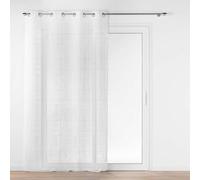 Douceur d'Intérieur, Voilage à Oeillets (140 x 240 cm) Odessa Or, Voile Sablé Brodé Métallisé