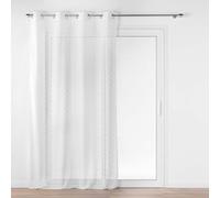 Douceur d'Intérieur Rideau voilage à œillets Maille « Odilia » 140x240 cm Blanc G