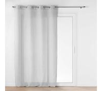 Douceur d'Intérieur Voilage à œillets Ophelia Tissé jacquard 140 x 240 cm Gris