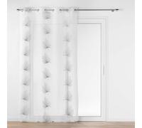 Douceur d'Intérieur – Voilage à œillets Palmaris – Voile sablé brodé 140 x 240 cm – Gris