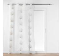 Douceur d'Intérieur – Voilage à œillets Palmaris – Voile sablé brodé 140 x 240 cm Lin