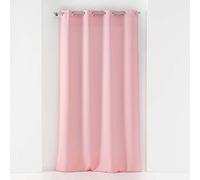 Douceur d'Intérieur – Rideau voilage à œillets Soane – Voile tissé 140 x 240 cm – Rose