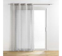 Douceur d'Intérieur – Voilage à œillets Sunline 140 x 240 cm aspect brillant Anthracite/Or