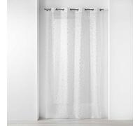 Douceur d'Intérieur – Voilage à œillets Floressia – Voile sablé imprimé métallisé 140 x 240 cm