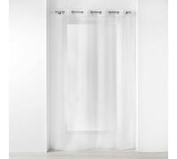 Douceur d'Intérieur, Voilage à Oeillets (140 x 240 cm) Voilizea Blanc, Tissé Flamme