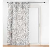 Douceur d'Intérieur – Voilage à œillets Tilda – Voile sablé imprimé 140 x 280 cm Blanc