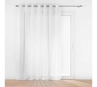 Douceur d'Intérieur Voilage à Oeillets Grande Largeur (240 x 240 cm) Lissea Blanc, Voile Sablé