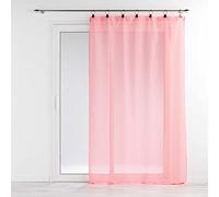 Douceur d'Intérieur, Voilage avec Anneaux (140 x 240 cm) Linka Corail, Voile Tissé