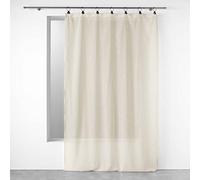 Douceur d'Intérieur Voilage à anneaux Linka 140 x 240 cm Naturel Voile tissé