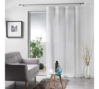 Douceur d'Intérieur, Voilage à Anneaux (140 x 240 Cm) Milza Blanc, Voile Tissé