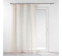 Douceur d'Intérieur, Voilage avec Nouettes (140 x 240 cm) Norine Naturel, Effet Lin Tissé