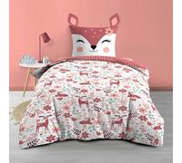 Douceur d'Intérieur, Parure Réversible 2 Pièces (140 x 200 cm) Bichette, 100% Coton