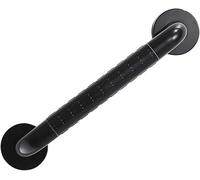Douche 12 Ih Noir Mat avec Cercles Lumineux, Salle De Bain Balae Bar, Douche Hdle, Support De Rail HD De Sécurité pour Hdicap, Personnes âgées, Nylon Antidérapant D Acier Inoxydable, 23in