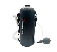 Douche à chauffage solaire de 12 litres - Sac à eau portable pliable, douche et tube amovibles, kit hygiénique extérieur pour randonnée, rinçage à la plage et station de lavage