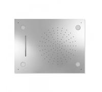 Douche acier inoxydable de tête anticalcaire CHROMOTHERAPY 2 types de jet (Pluie/Cascade) 500x650 mm - TRES 29997201