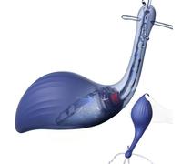 Douche Anale Silicone avec 5 Sorties d’Eau - Irrigateur Anal & Vaginal avec Système Anti-Retour, Poire de Lavement Réutilisable, Kit de Nettoyage Intime pour Homme Femme Adulte