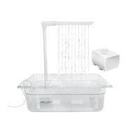 Douche Automatique pour Oiseaux - Bain d'eau circulante, kit de inséparable à Pression réglable avec Pompe | pour Perruche Grise Africaine, calopsitte Pratique, Perroquet Gris Qui a Besoin