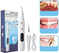 Douche buccale Nettoyeur d'espaces interdentaires, Set de nettoyage des dents, 3 Modes réglables, 500mAh, Blanc