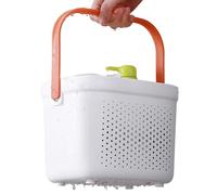 Douche Caddie Panier De Douche Portable éTagèRe De Douche en Plastique éTagèRe De Salle De Bain Panier De Maille avec PoignéE De Rangement De Salle De Bain Poubelle Organisatrice